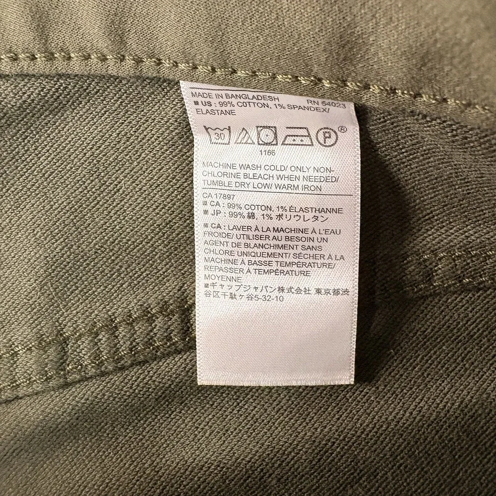 Banana Republic Men Travel Jeans 32X30 Olive Green Chino Slim Fit Stretch Casual